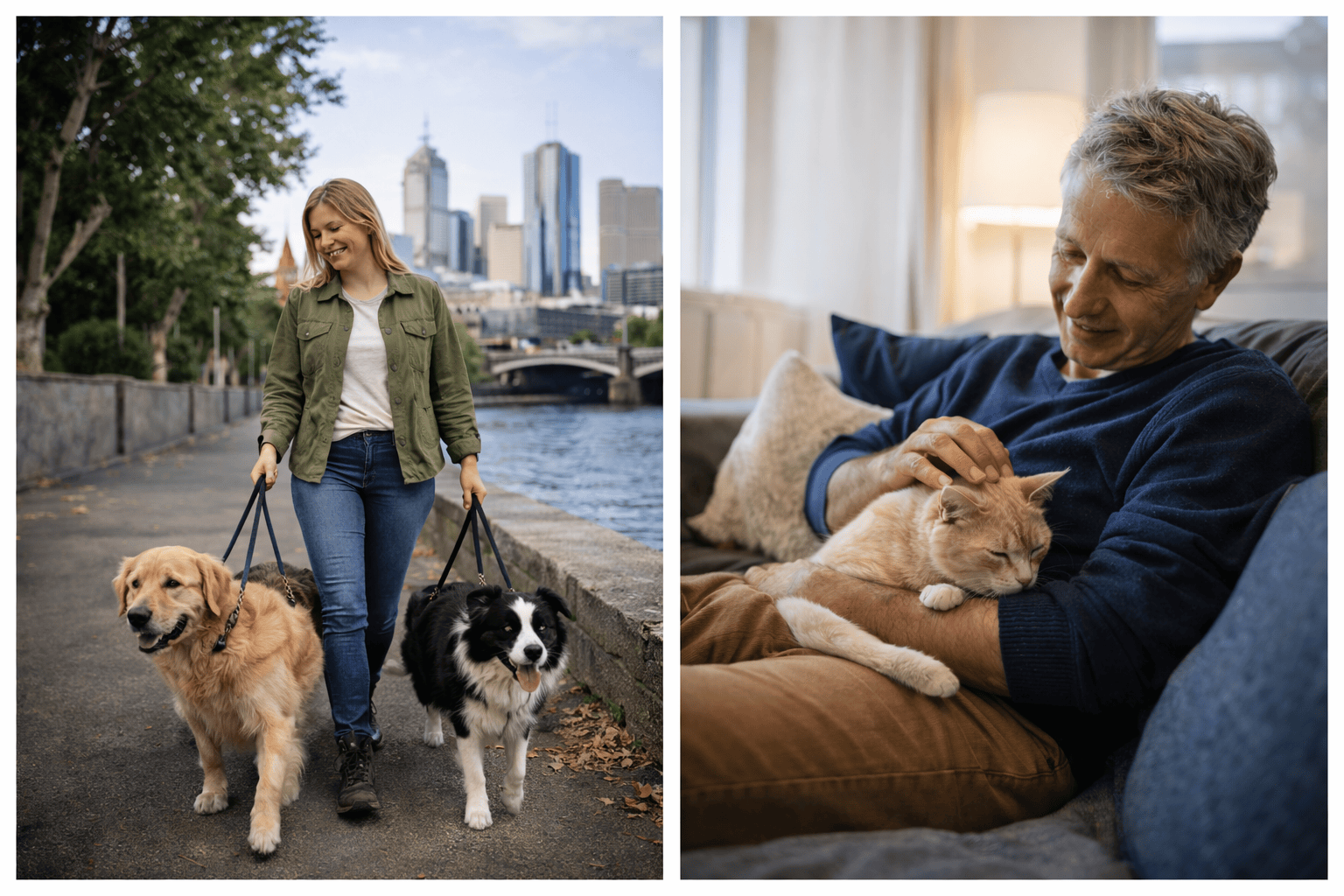 showing petcare by womens